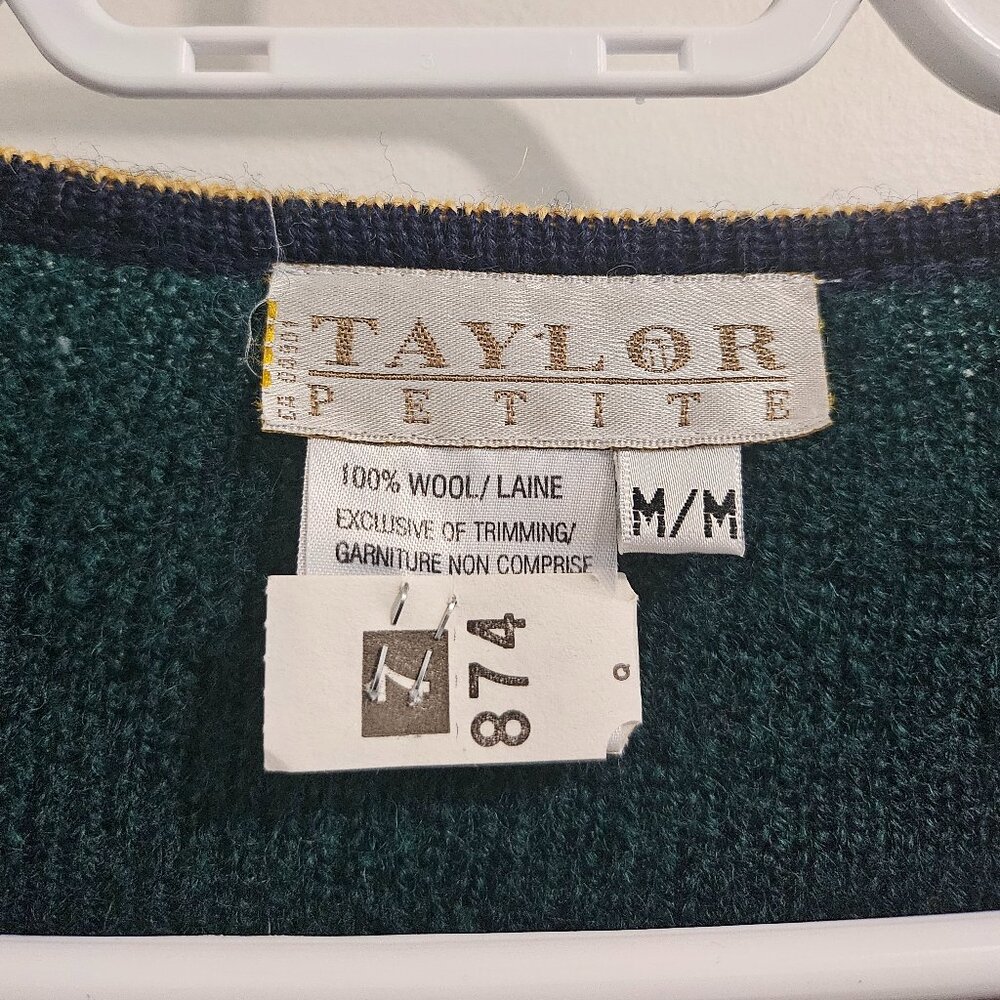 Cardigan vintage Taylor petite 100% laine - Picture 4 of 5